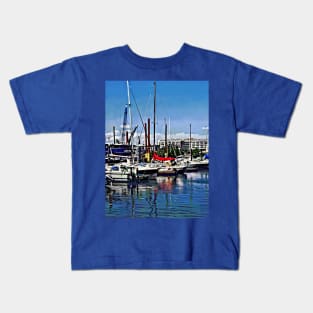 Jersey City NJ - Boat Basin at Liberty Landing Marina Kids T-Shirt